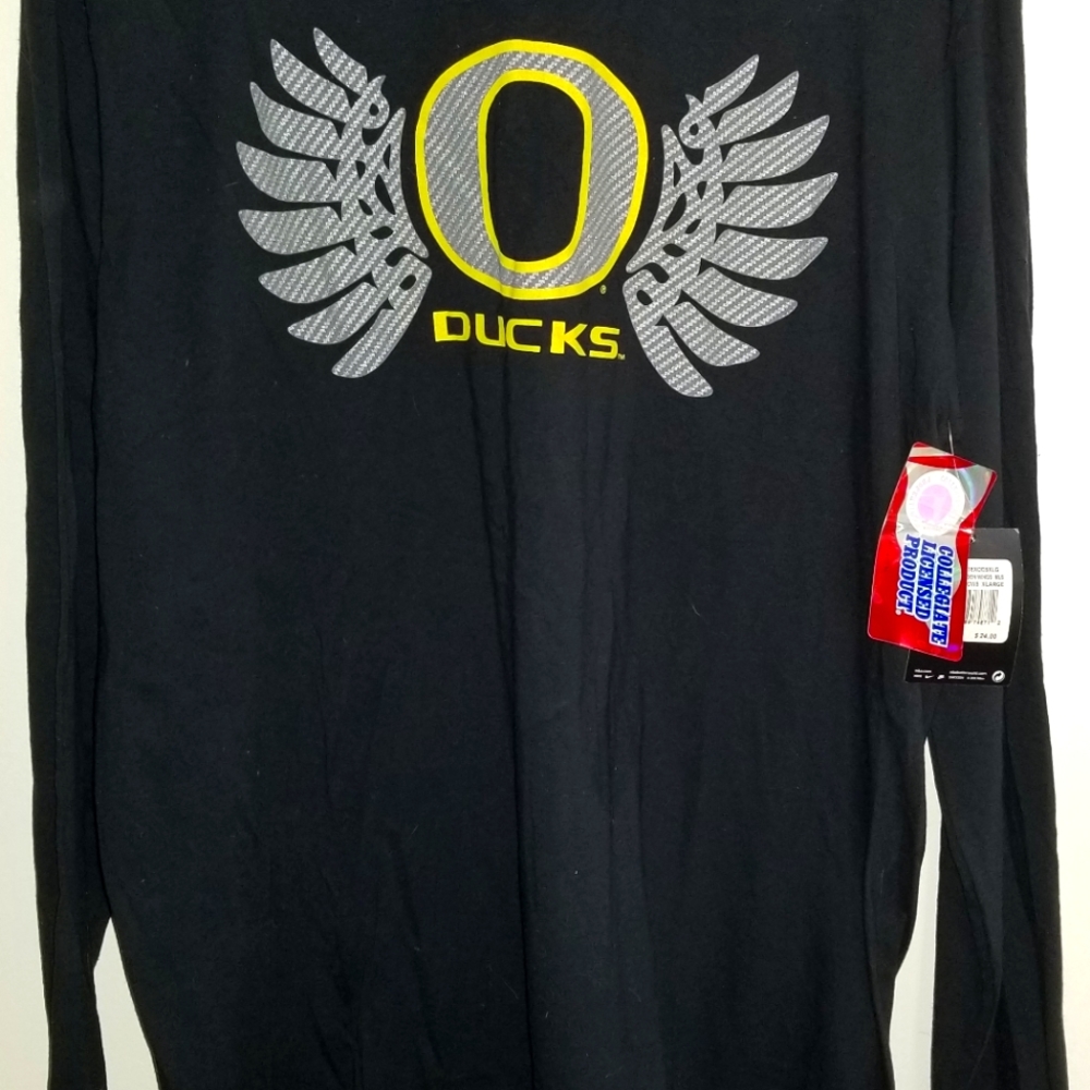 Nike Black XL long sleeve Oregon Ducks Silver wings